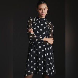 Anthropologie - Maeve long sleeve sheer mini dress - NWT